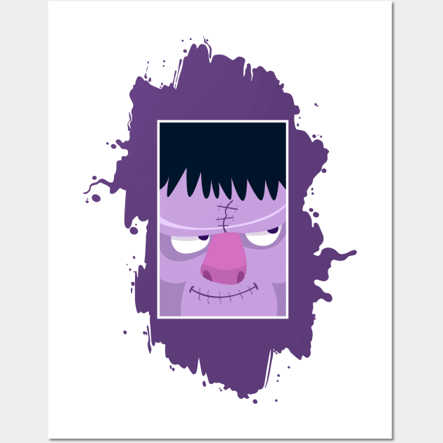 Frankenstein-purple Monster Wall Art by Frispa